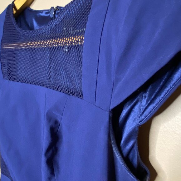 Office Siren Navy Black Label Sak’s Fifth Avenue Knee Length Dress - Picture 4 of 12